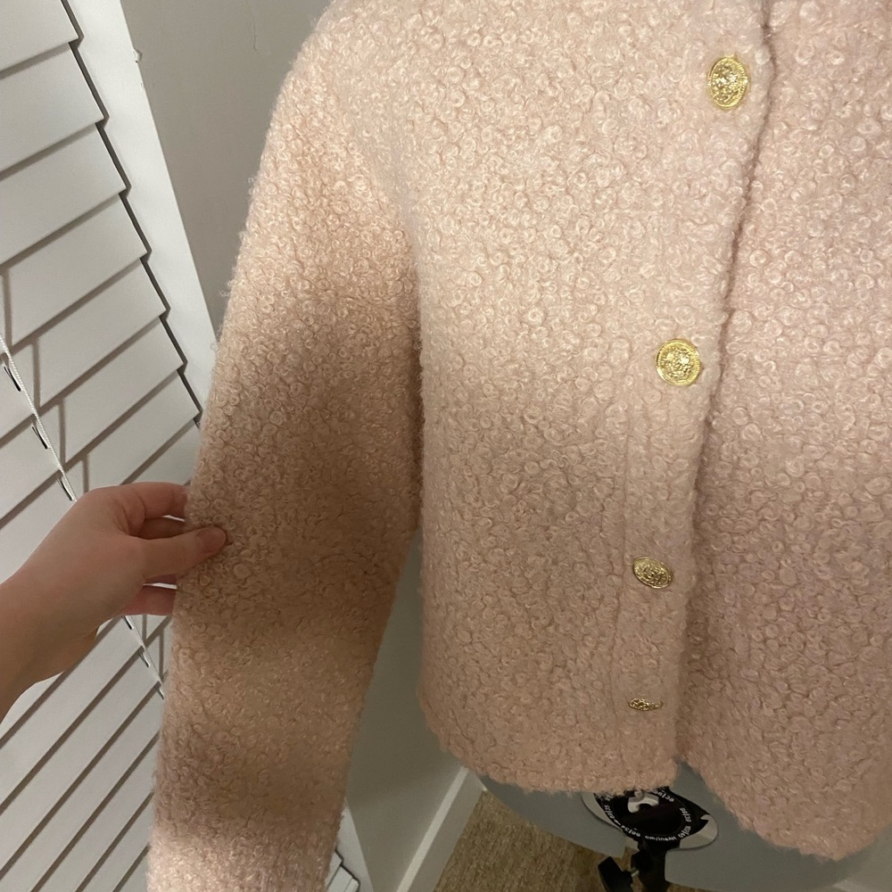 H&M Soft Pink Teddy Jacket - Picture 6 of 7